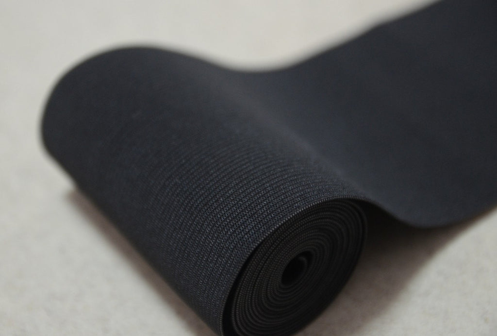 4 inch 100mm Wide Black and White Knit Elastic, Waisband Elastic